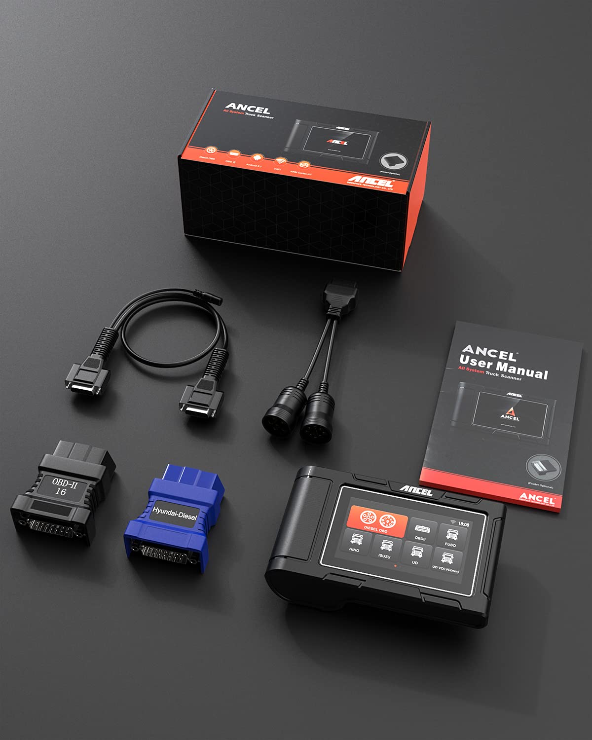 ANCEL HD3200 AllSystem Heavy Duty Truck Scan Tool with DPF