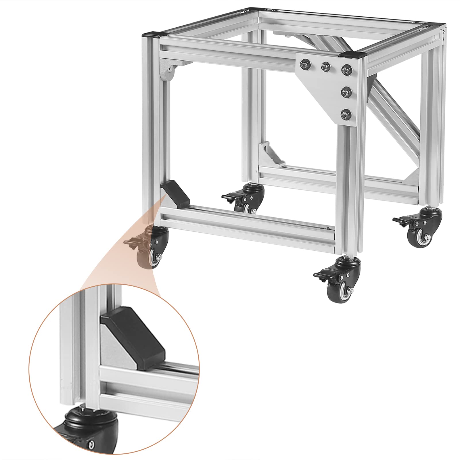 Kamtop Set Di Connettori Angolari Per Profili In Alluminio 3030/3060 – 10 Pezzi Con Coperture, Viti, Dadi E Chiave, Per Telai E Postazioni Di Lavoro - 4