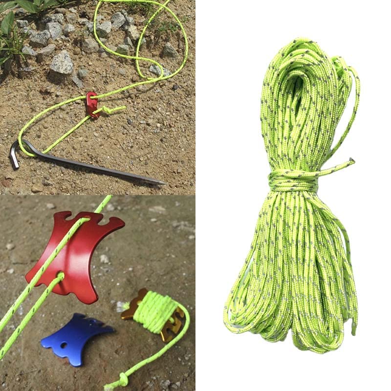 Amazon | テント用ロープ 張り綱 蛍光ロープ 反射材入り アウトドア