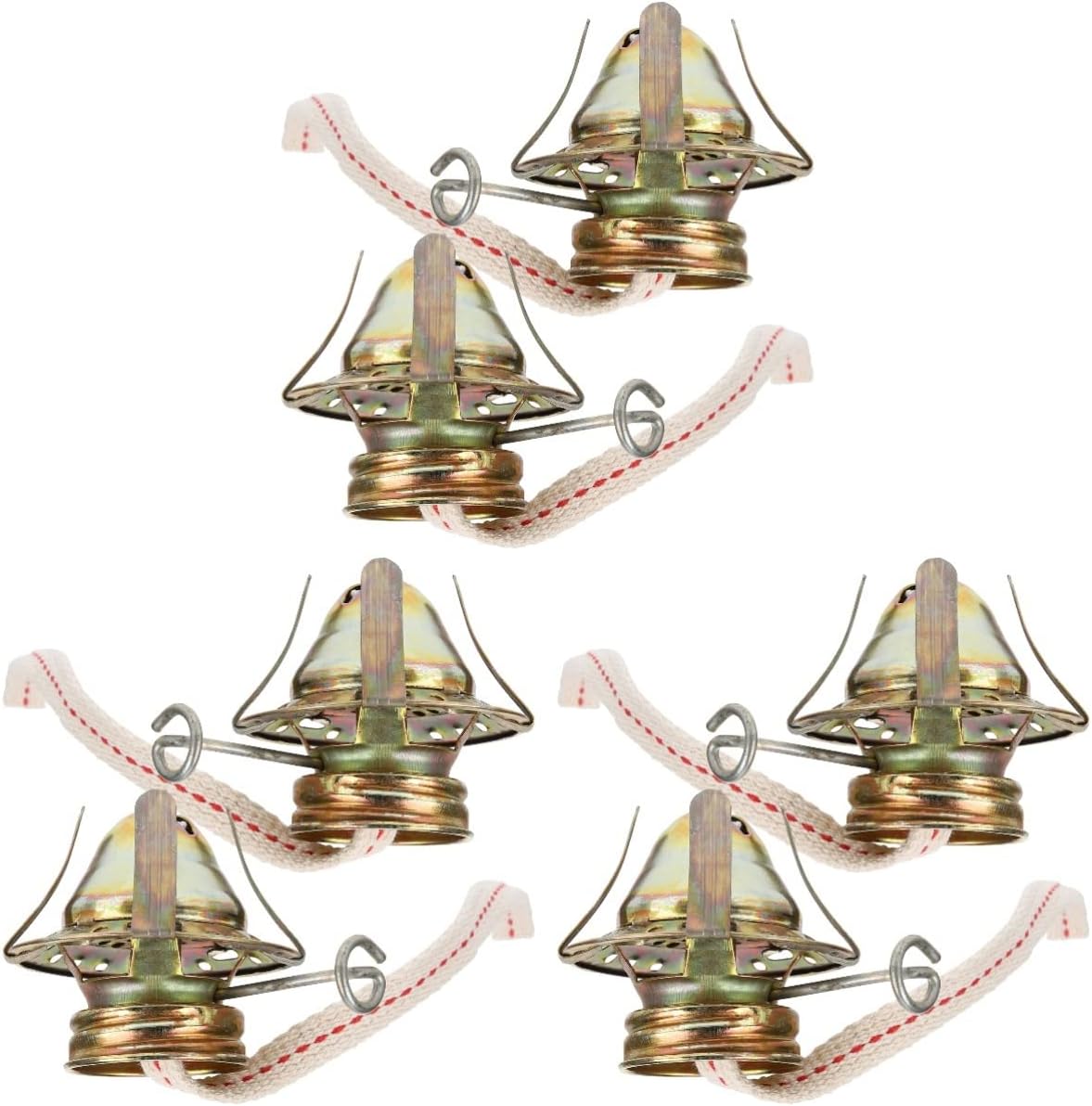 Uonlytech 6pcs Oil Lamp Wicks and Burners Replacement Set for Vintage Kerosene Lamps Easy to Install Oil Parts