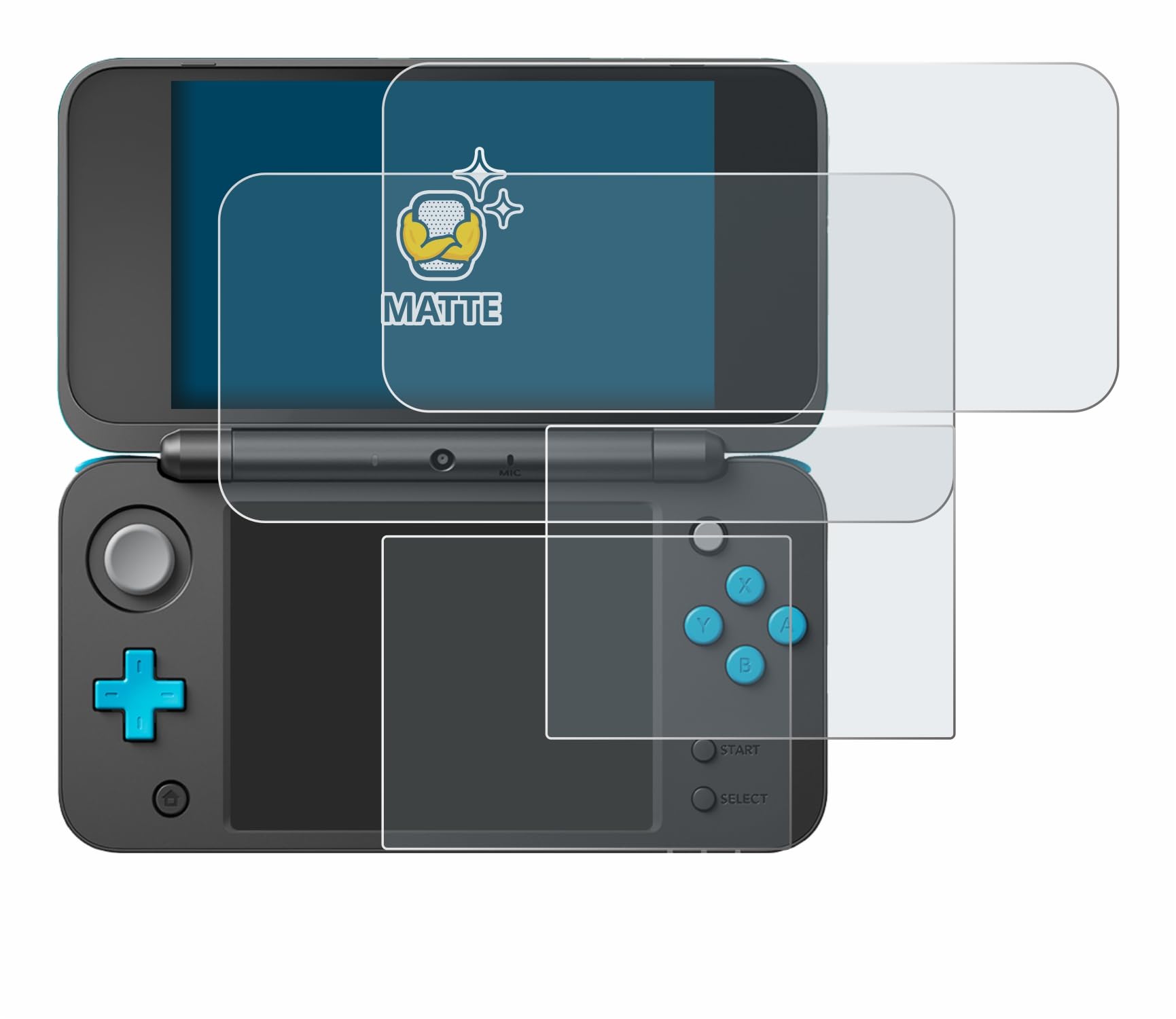 BROTECT Protector Pantalla Anti-Reflejos para New Nintendo 2DS XL (2 Unidades) Película Mate Anti-Huellas