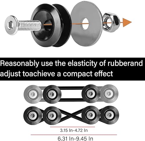 Miniatura 4 de Liberación rápida de parachoques, cierres de parachoques delantero y trasero, pestañas de liberación rápida con juntas tóricas y tornillos, kits de