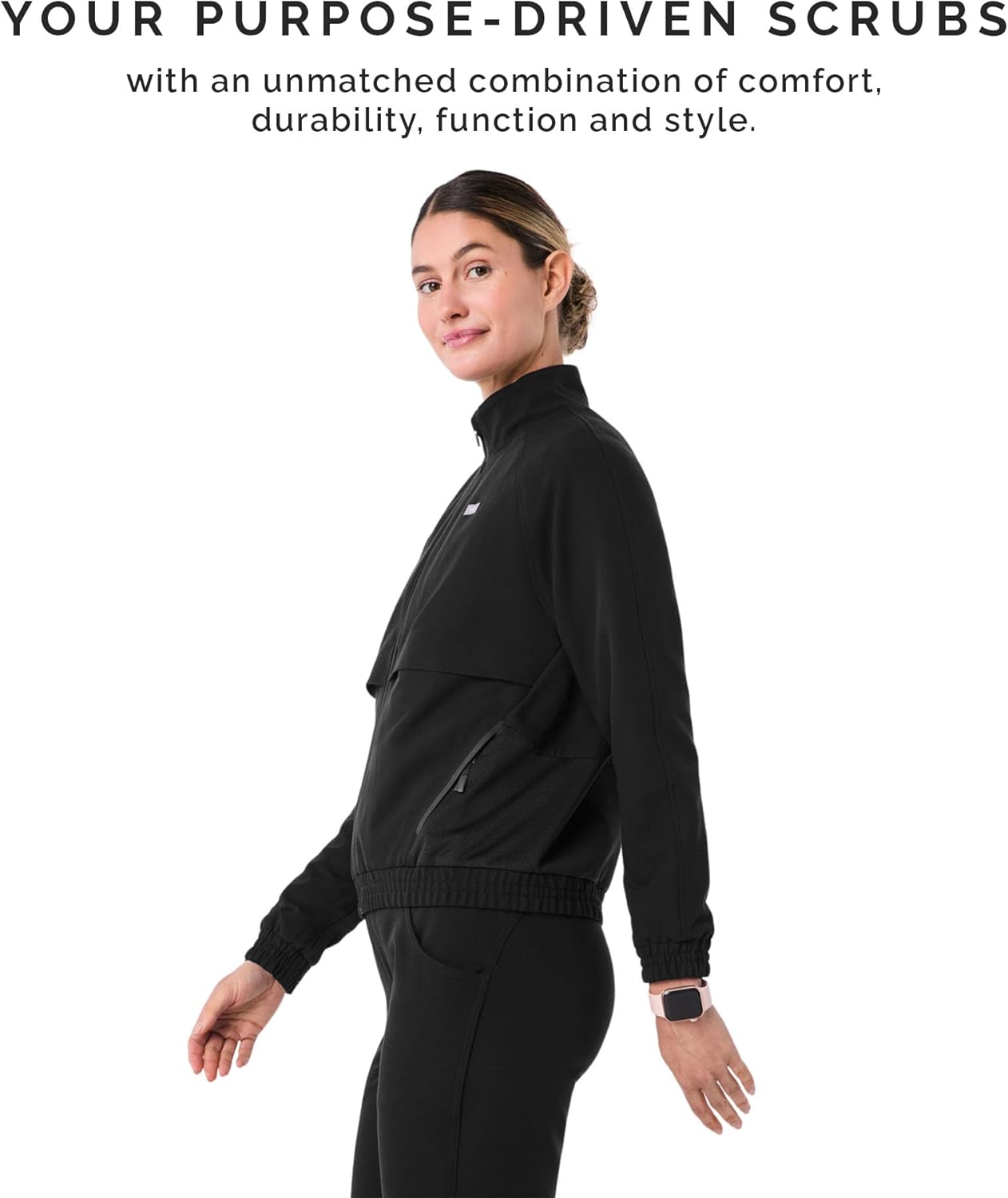 FIGS Sydney Scrub Jacket for Women — 5 Pockets, Classic Fit, Mesh Lining, 4-Way Stretch Women’s Scrub Jacket - Image 4