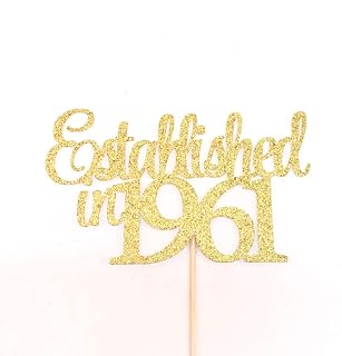 Atelier Elegance Established in 1961 Cake Topper, 60th Birthday Cake Topper, 60th Anniversary Topper