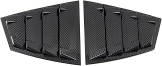 Carbon Fiber Color Rear Side Vent Quarter Window Louver Shutter Cover Trim Replacement Parts Compatible for Subaru WRX/WRX STI 2015-2021