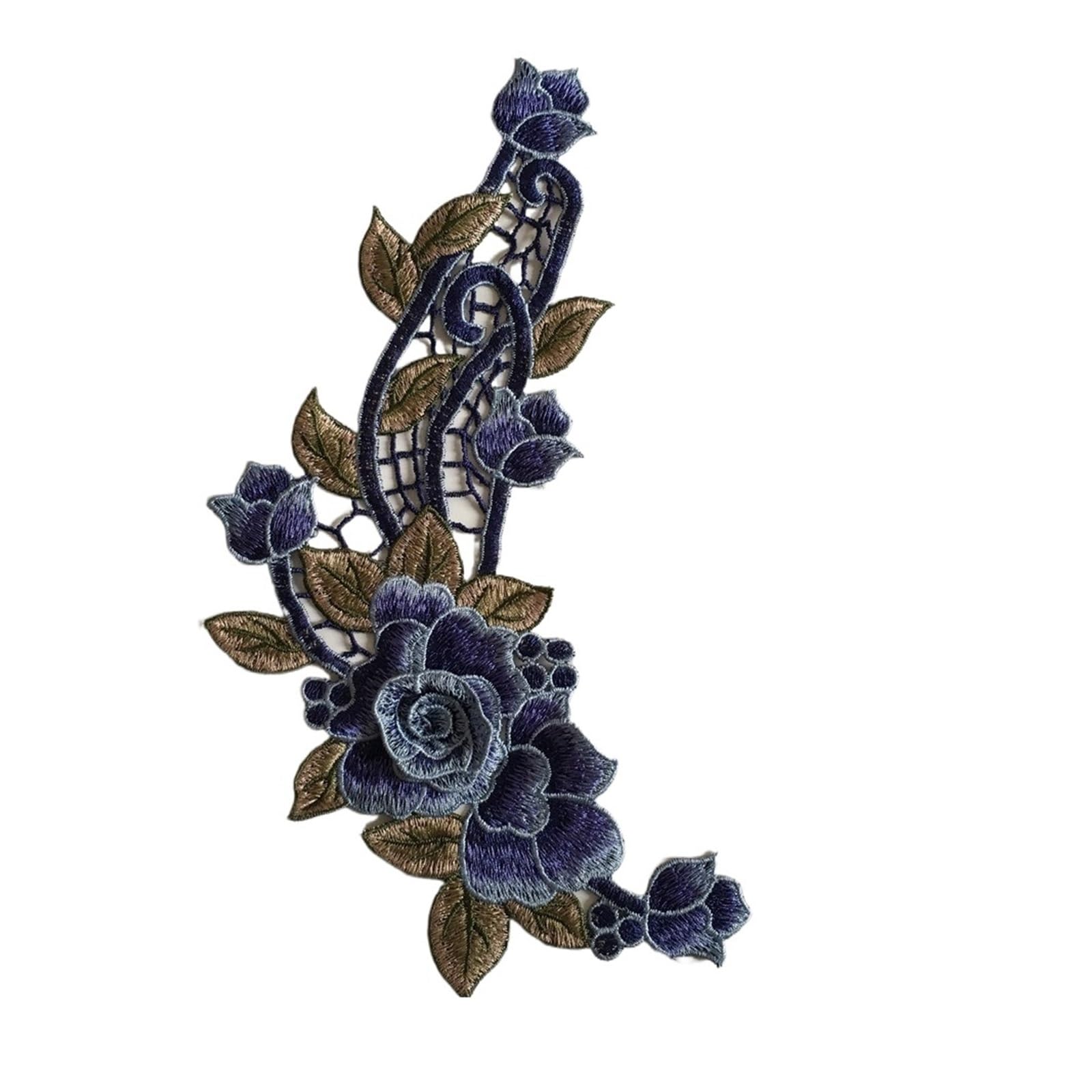 Appliques de dentelle brodées 3D pour création de robe de mariée unique