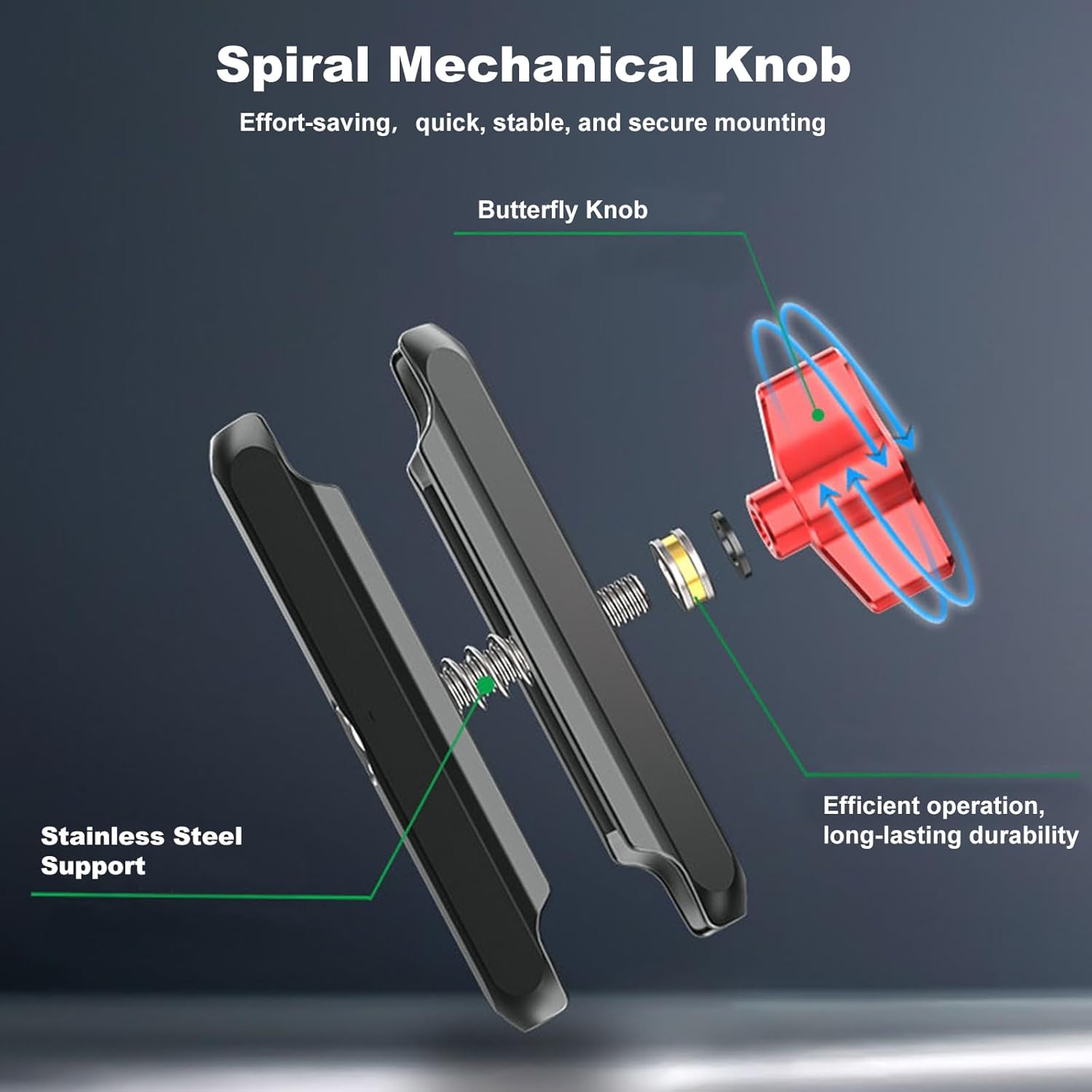 Camera Clamp Mount, Super Camera Mount Dual Ball Head Magic Arm with U-Shaped for Motorcycle Handlebar & Aluminum,Super Clamp for DSLR, Action Camera, Go pr0, Insta360,360° Rotating, 78001