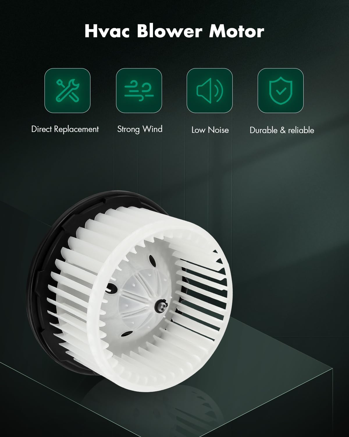 SCITOO HVAC Heater Blower Motor with Fan Cage Front 700164 For Cadillac 2007-2014,For Chevy 2003-2014,For GMC 2003-2014,For Hummer 2008-2009