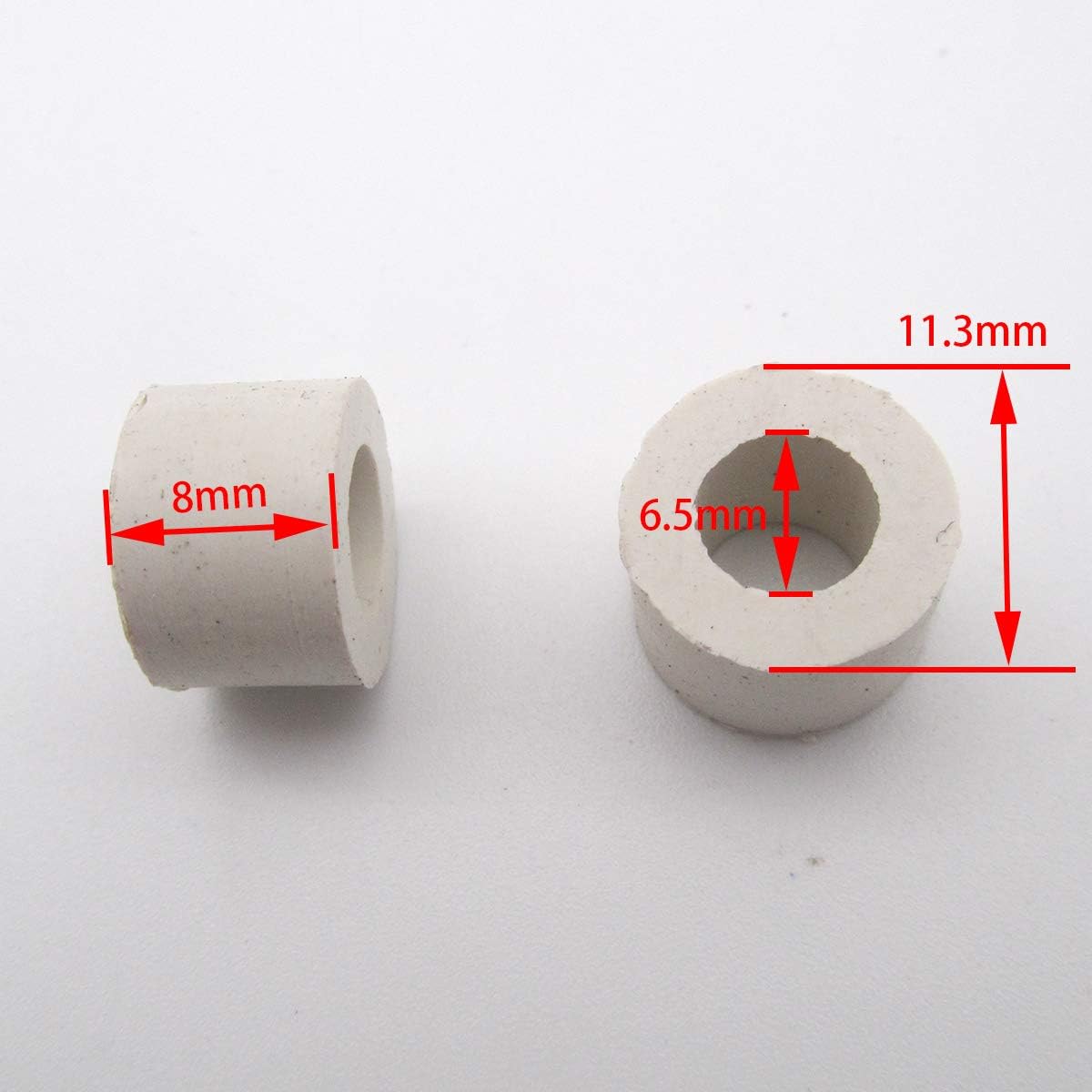 CKPSMS Brand - 50PCS#EF0644020000 White Cushion Ring Bushing Compatible with Tajima SWF Feiya and Other Chinese Embroidery Machine (Height 8MM)