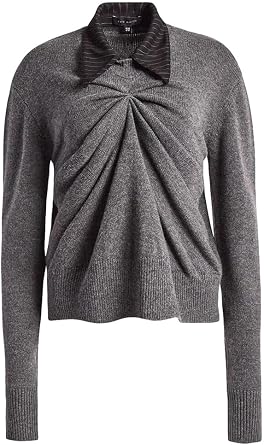 Pinched Crewneck Sweater W Collar