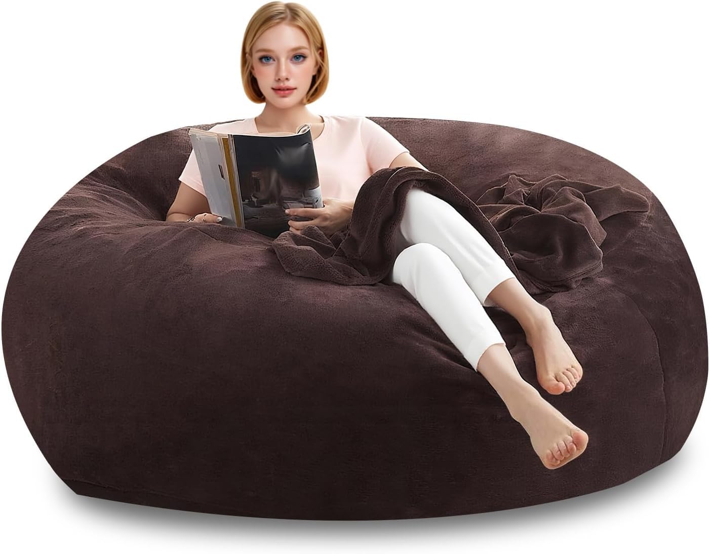 Big Beanbag Chairs for Adults ，4FT Bean Bag Chair with Filler Memory Foam Chair Super Soft Plush, Living Room Furniture, Suitable for bedrooms, Comfy Lounge Reading Chairs