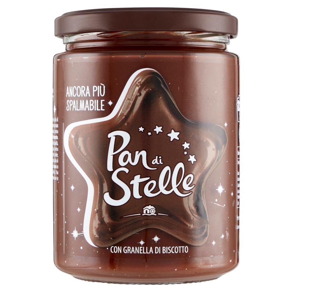 Pan di Stelle Crema Spalmabile Avellana untable Crema 12 x 580 g nata con granos de galletas sin aceite de palma + llavero Beni Culinari gratuito