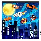 Super Hero City Backdrop Banner Scene Setters 7x7'