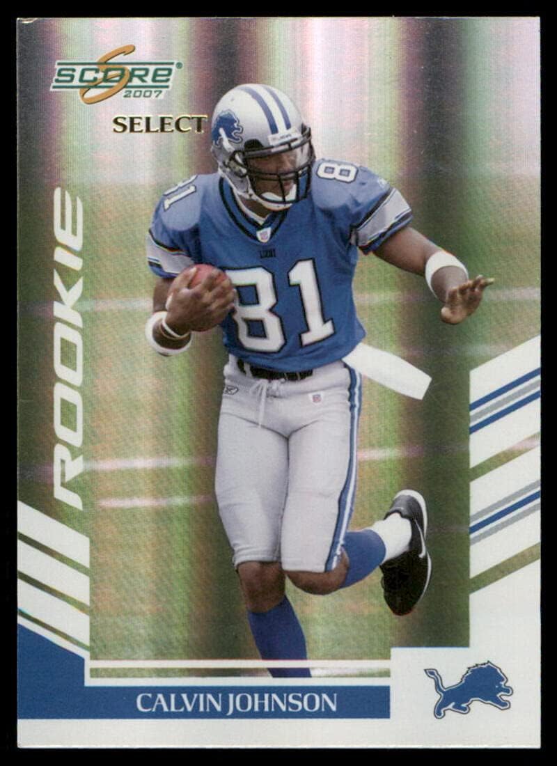 Football NFL 2007 Score Select #351 Calvin Johnson NM Near Mint RC Rookie #296/599 Lions