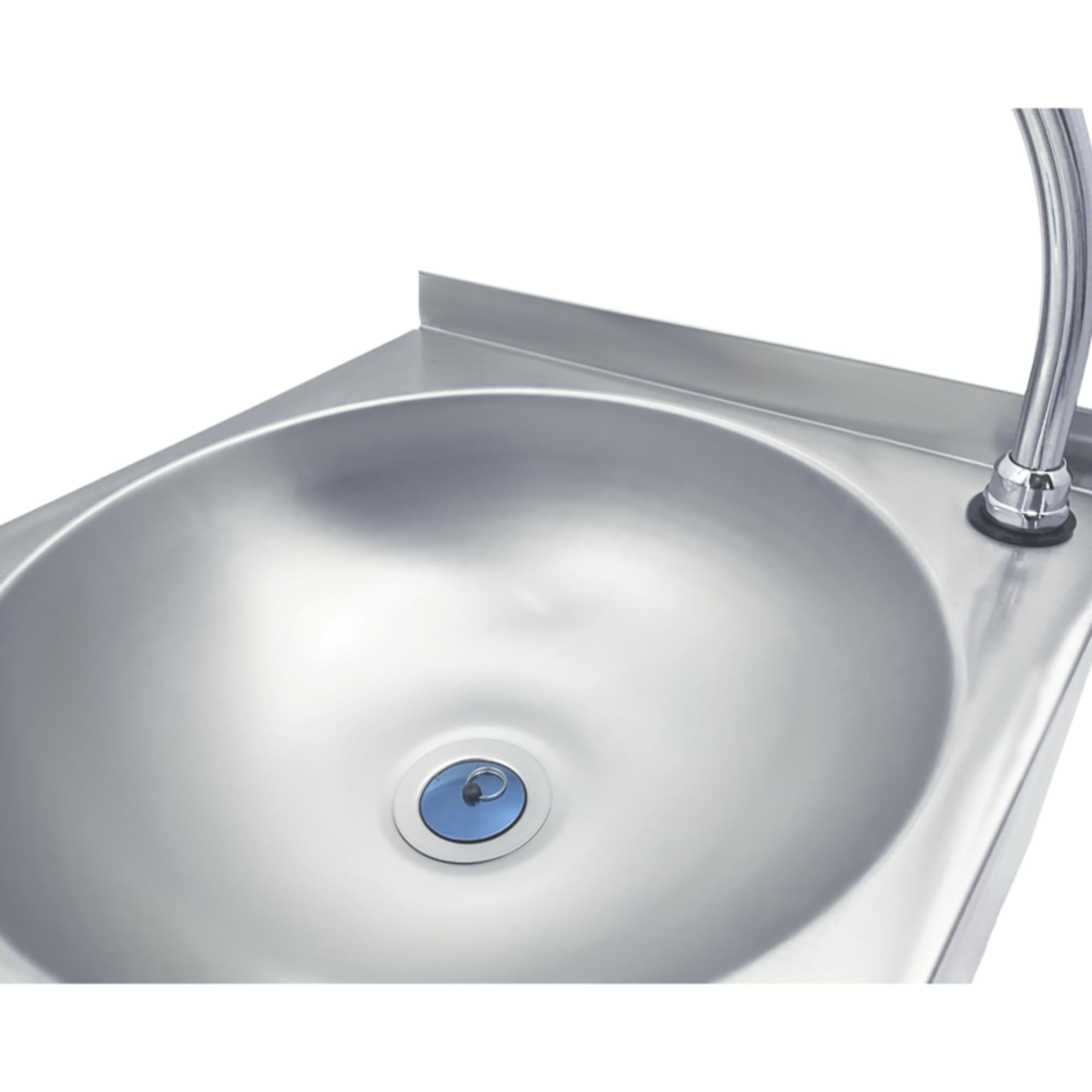 Générique Lave-Mains INOX à Commande au Genou - Compact - sans Contact - Eau Froide - 40 x 40 cm