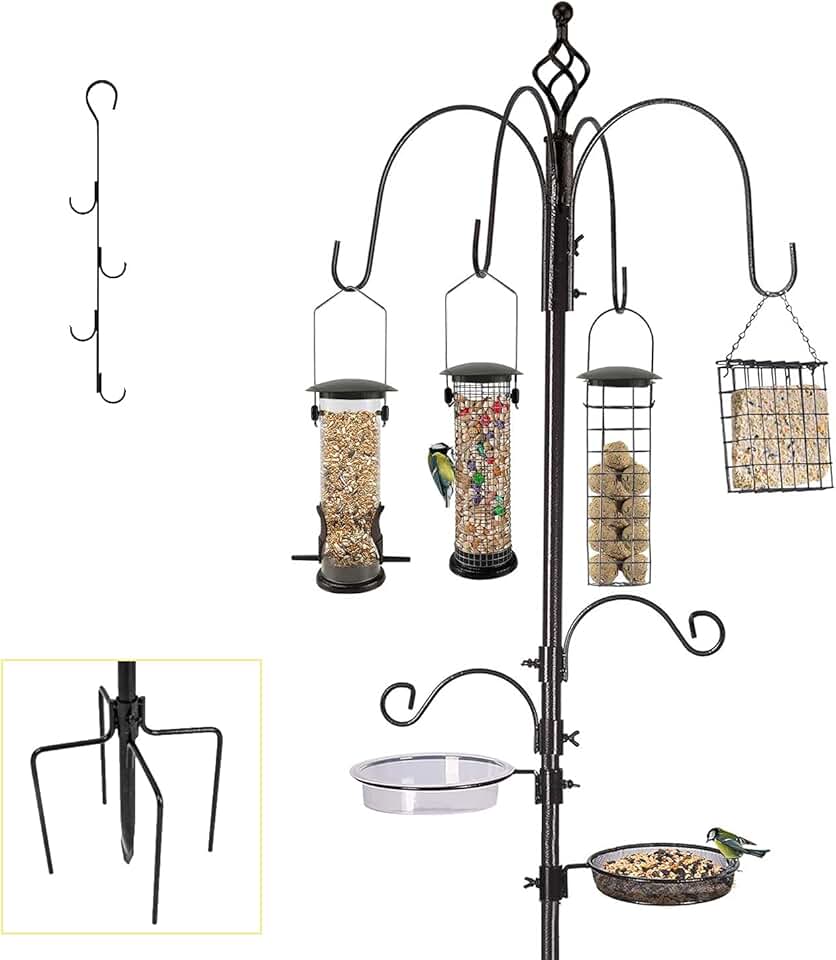 telescoping bird feeder pole