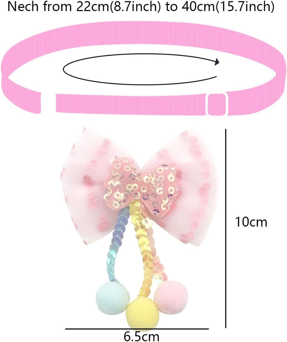 50/100PCS Assorted Cute Dog Bowties for Small Cats Puppy Bowknot Knots Collar Pet Grooming Accessories for Dogs Cats(100pcs)