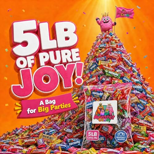 Image of Party Favor Candy Mix - 5 lb Pinata Stuffers Candy Bulk - Goodie Bag Stuffers for Kids Party Favors - Variety Pack -Individually Wrapped Candies -