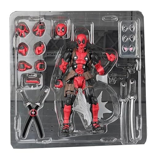 Boneco Deadpool Action Figure Articulado Marvel Brinquedo Colecionavel Com Acessorios Moveis Present