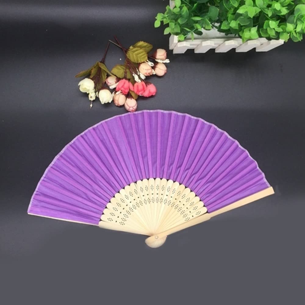 Ventilateur de mariage en soie pour rafraîchir vos cérémonies estivales en plein air - 40 pcs