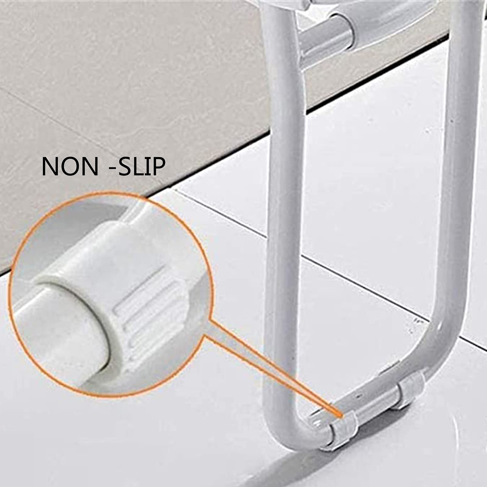 Taburete de Pared Plegable con Hojas abatibles, Asiento de Ducha y bañera de Seguridad, de Madera Maciza, con Patas de Apoyo.