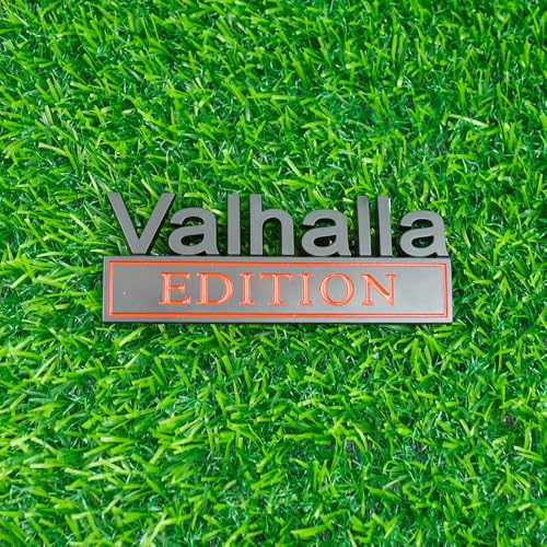 Image of Pair Set Vikings Valhalla Edition Emblem 3D Fender Badge Decal BumperSticker Nameplate for Universal Vehicle, Car, Truck, SUV Motorcycle Accessories Viking Seasons (Black Red)