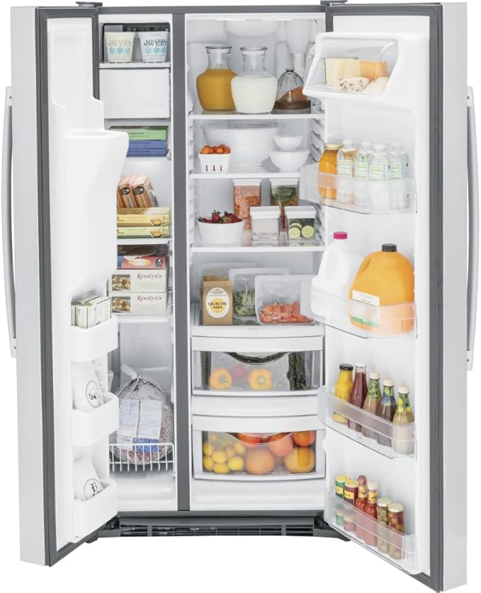 GE® 23.0 Cu. Ft. Side-By-Side Refrigerator on Fridge.com