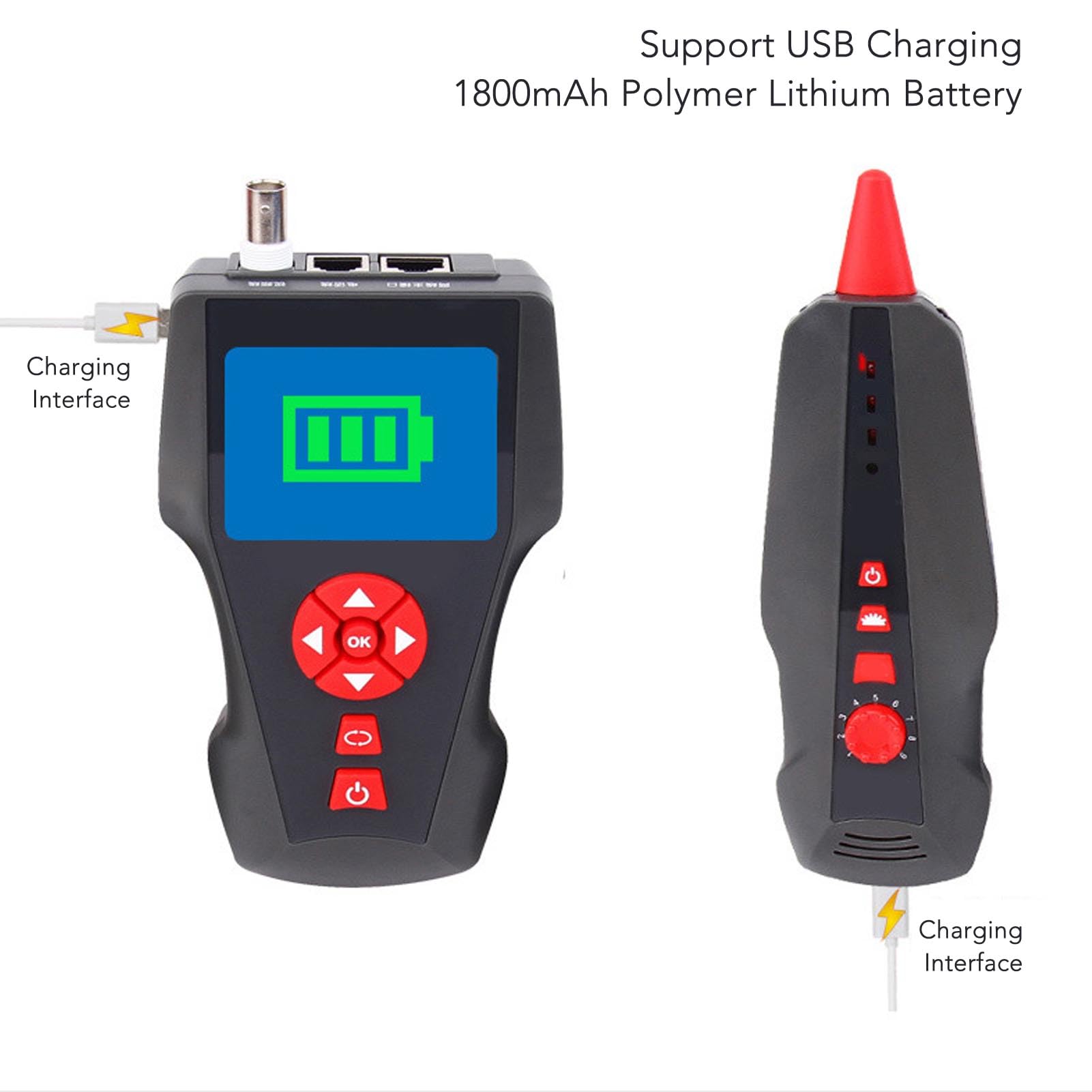 Testeur de Câble Réseau pour Mesure PoE et Longueur de Câble RJ45