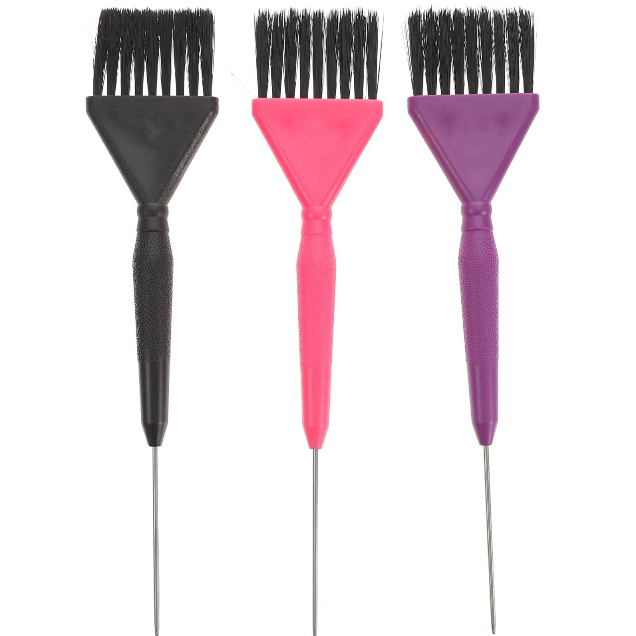 PartyKindom Hair Coloring Dye Brush Set 3pcs Hair Dye Tools Professional Random Color