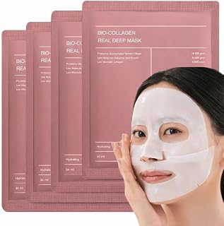 Sonshita Bio-Collagen Real Deep Mask Korean Collagen Face Mask with Low Molecular Collagen & Hyaluronic Acid Overnight Hyd... Price In India