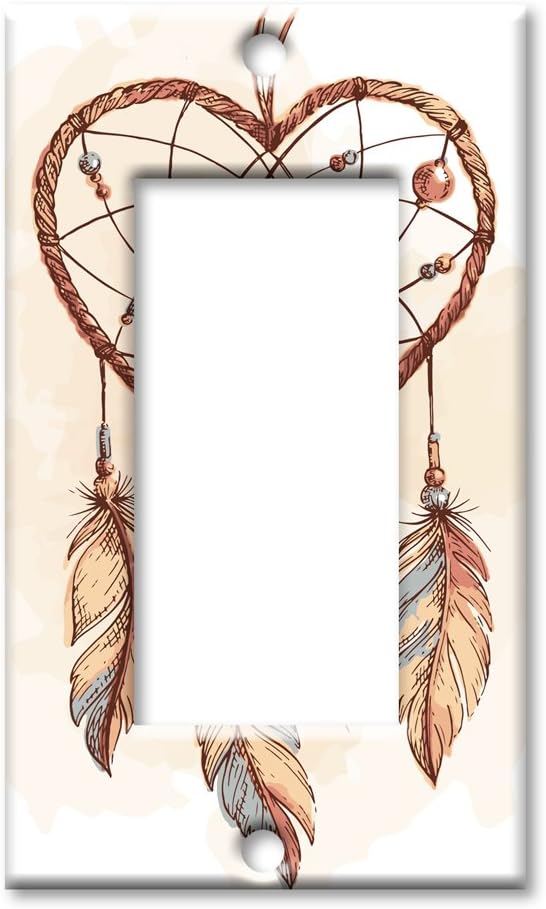 Art Plates Brand Single Gang Rocker Switch/Wall Plate - Dreamcatcher