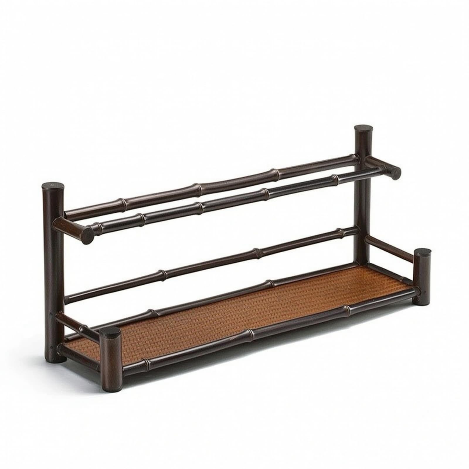 Organizador Té con Banja corativo Estantería Bambú con Banjas Multiusos Estante para Cocina, Original, Doble Capa Escurridor
