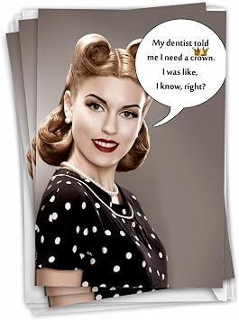 NobleWorks Funny 75th Birthday Cards for Women Pack of 3 Hilarious Birthday Greeting Cards with Envelopes 1 Designs, 3 Each Needs A Crown C5581BDG-C3x1