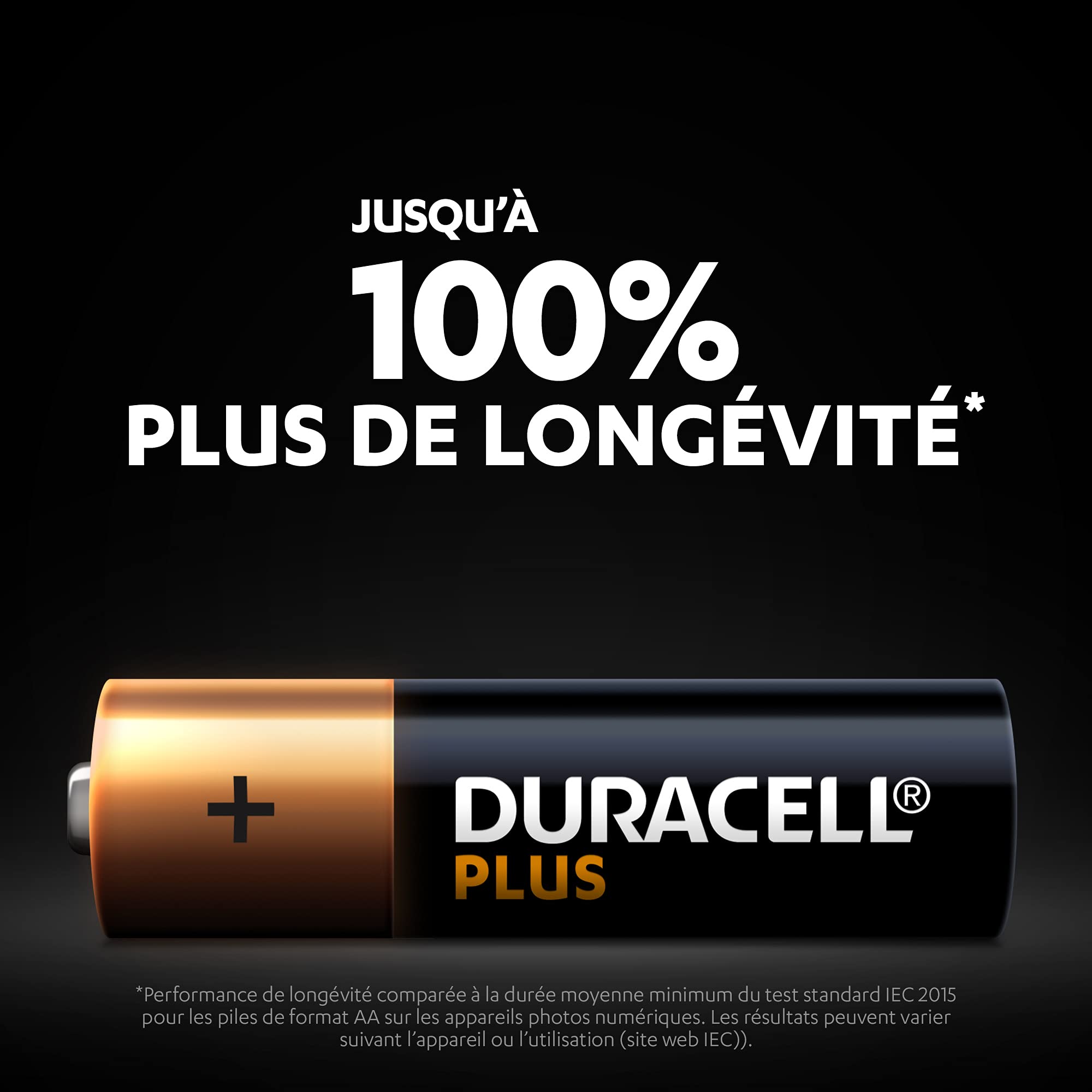 Duracell - Piles alcalines AA Plus, 1.5 V LR6 MN1500, Paquet de 24 & Piles alcalines AAA Plus, 1.5 V LR03 MN2400, Paquet de 24