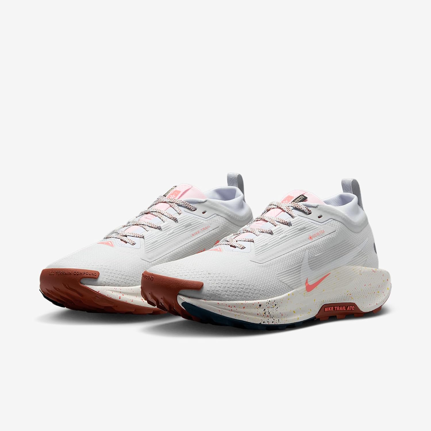 Nike Pegasus Trail 5 Gore-TEX Men's Waterproof Running Shoes (FQ0908-009, Pure Platinum/Football Grey/Pink Foam/White) Size 11