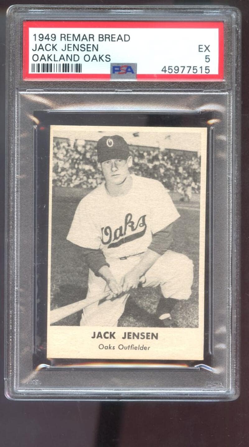 1949 Remar Baking Co. Bread Jack Jackie Jensen Oakland Oaks PCL Pacific Coast League PSA 5 Graded Baseball Card