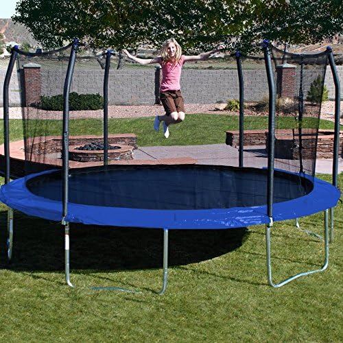17' x15' Oval Trampoline and Enclosure Pad Color: Blue