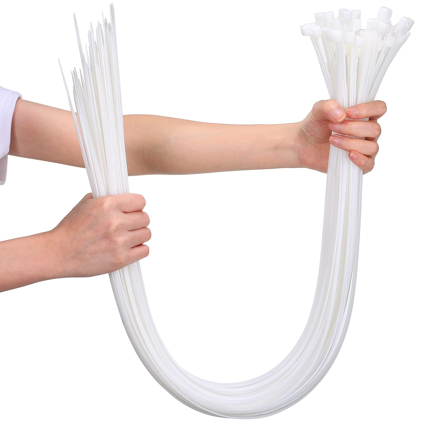 Photo 1 of 100PCS Cable Zip Ties Heavy Duty 24 Inch Strong Large Cable Wire Ties, Industrial Durable Strong Wire Ties for Binding Fences, Awnings Tying Branches Bundling of Crops Fixed Water Pipes