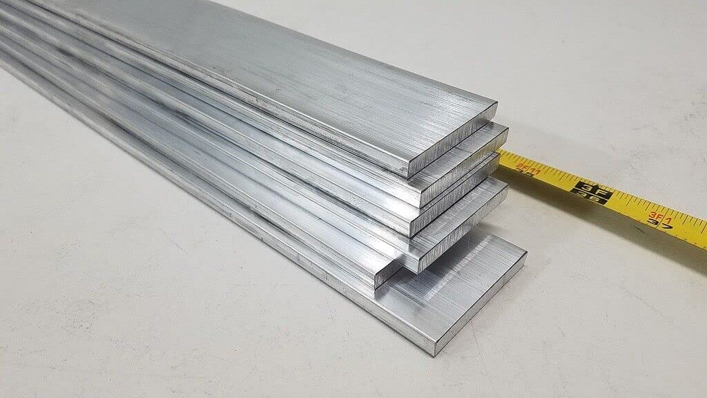 6061 Aluminum Flat Bar, 1/4" x 2" x 36" Long, Solid Stock, Plate, Machining, T6511