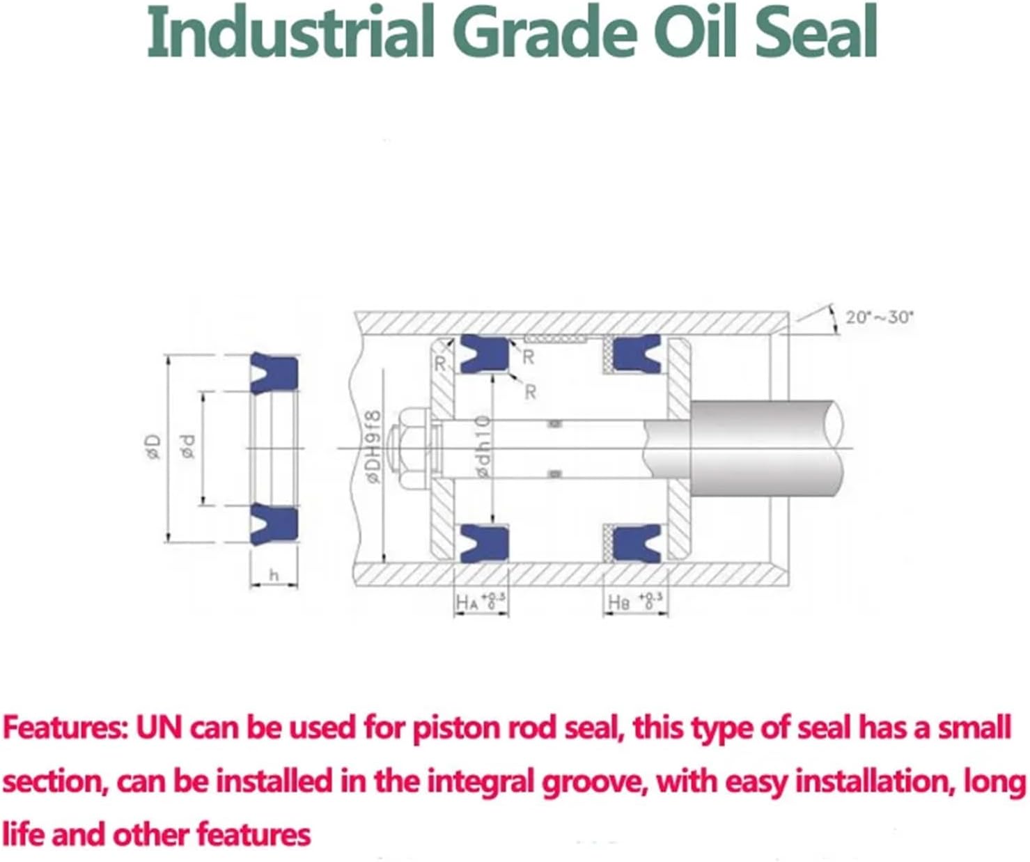 5/10/20 Pcs,FKM UN/Y,ID 5/6/8/10/12/14mm,Radial Shaft Hydraulic Seal,Fluorine Rubber Shaft Piston Rod Single Lip U-Shaped Cup(10pcs,20x28x10)
