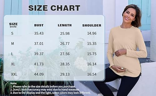 Camisetas femininas casuais para amamentação, manga comprida, camada dupla, roupas para gravidez, Br