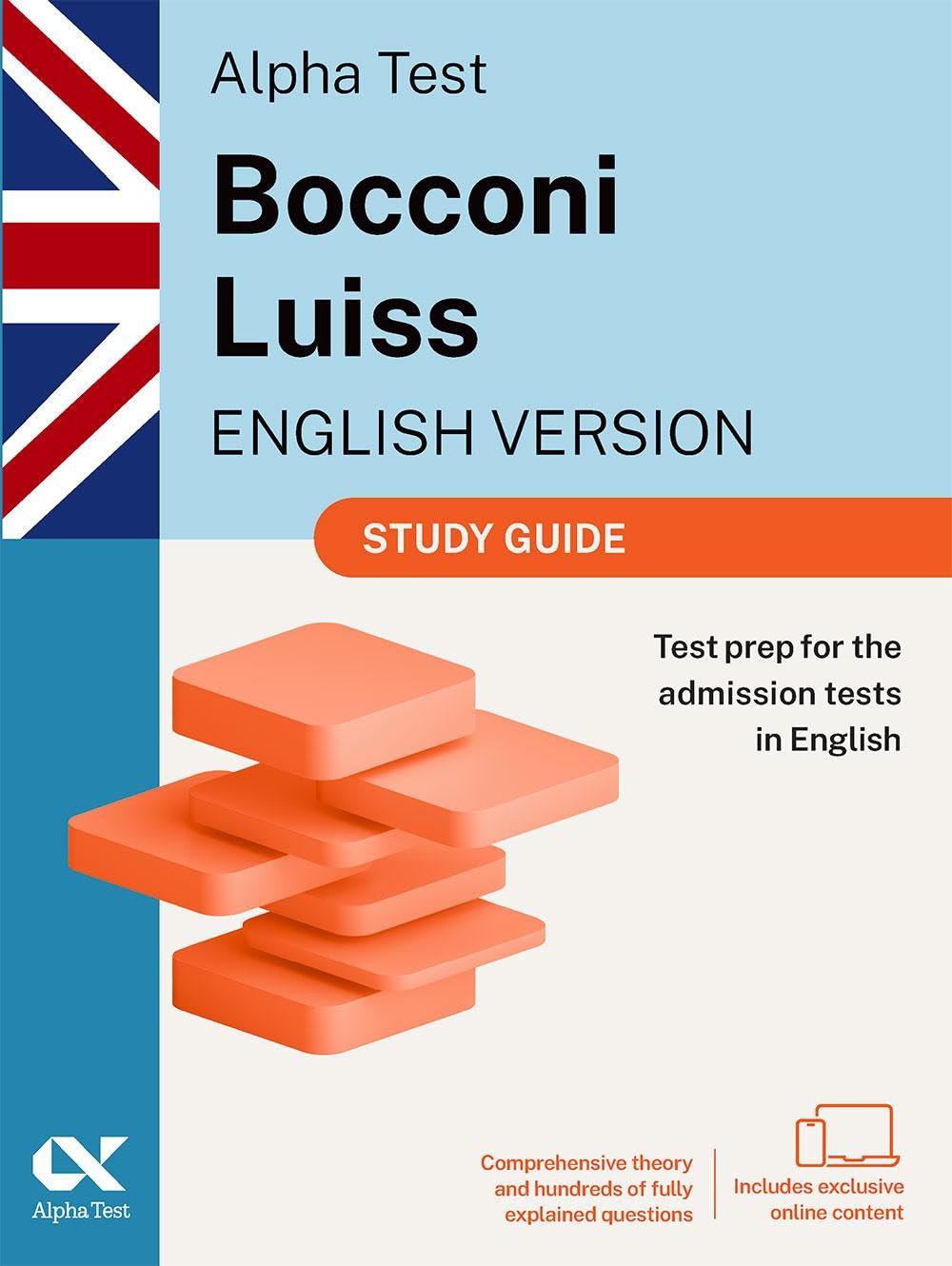 Alpha Test Bocconi Luiss. English version 2026-2027. Test prep kit. For university admission tests. Digital platform and online simulator included. Con espansione online