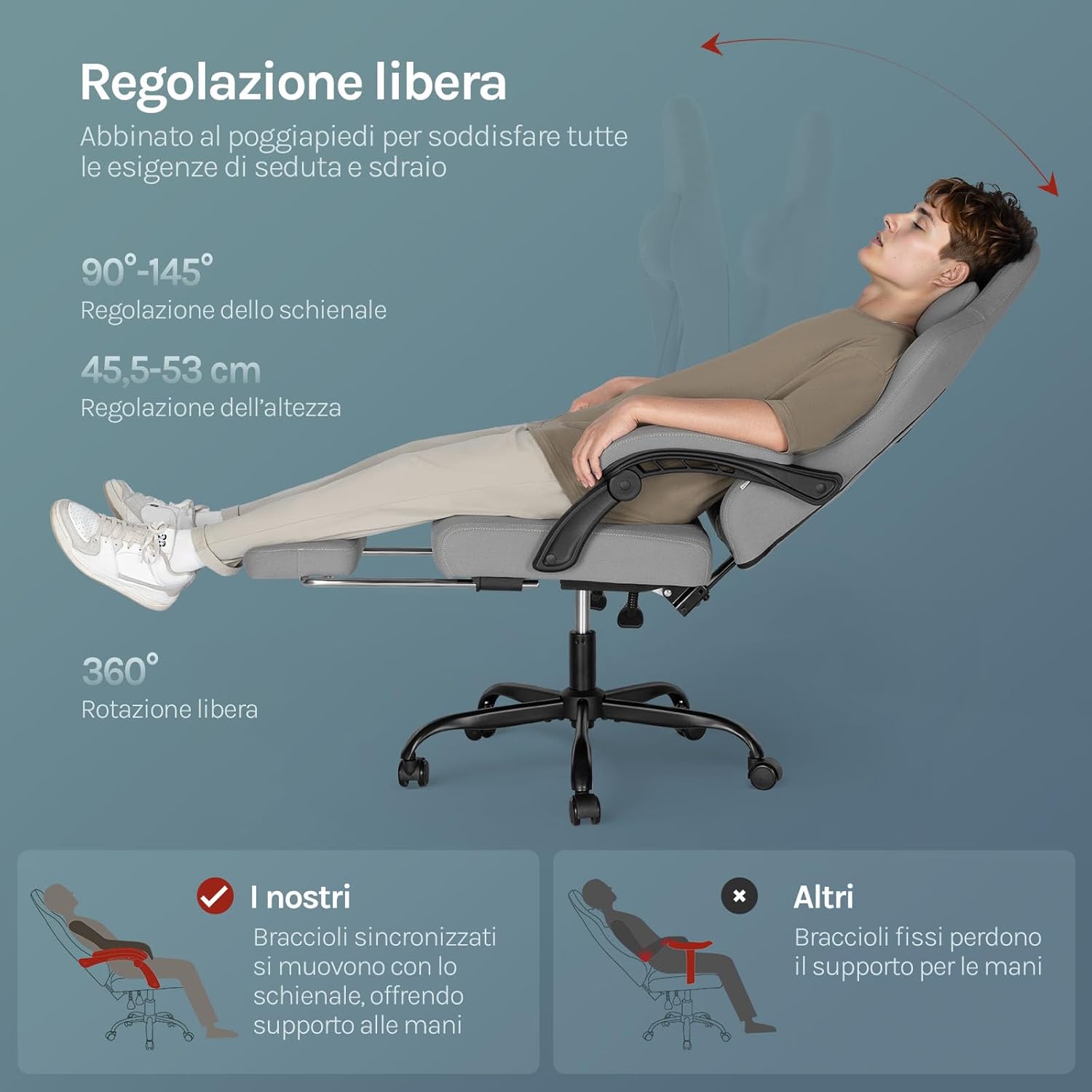 Sedia Gaming con Massaggio - Sedia gaming - Immagine 5