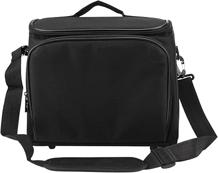 Video Projector Case - Zipper Closure Organizer With Shoulder Strap, Shock Resistant Travel Bag Size M