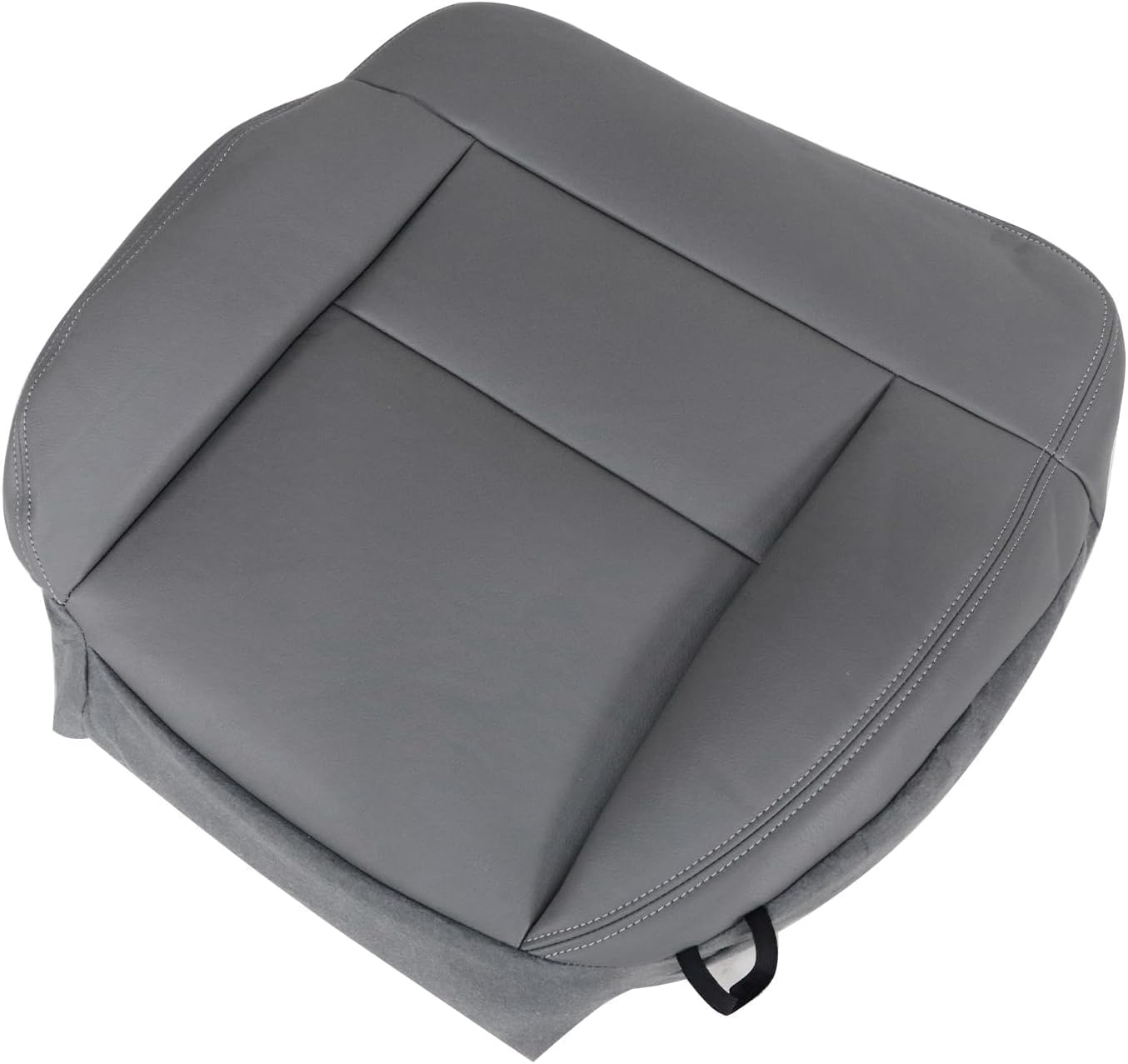 Driver Side Bottom Replacement Seat Leather Cover Medium Flint Gray #QB Compatible with Ford F150 2004 2005 2006 2007 2008