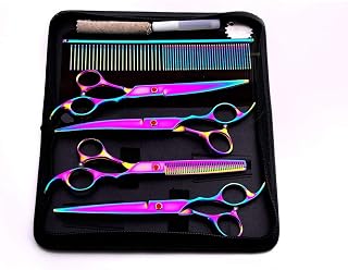 7-Inch Japan 440c Titanium Professional Hair Cutting Scissors for Hairdressers - Barber Shop Supplies