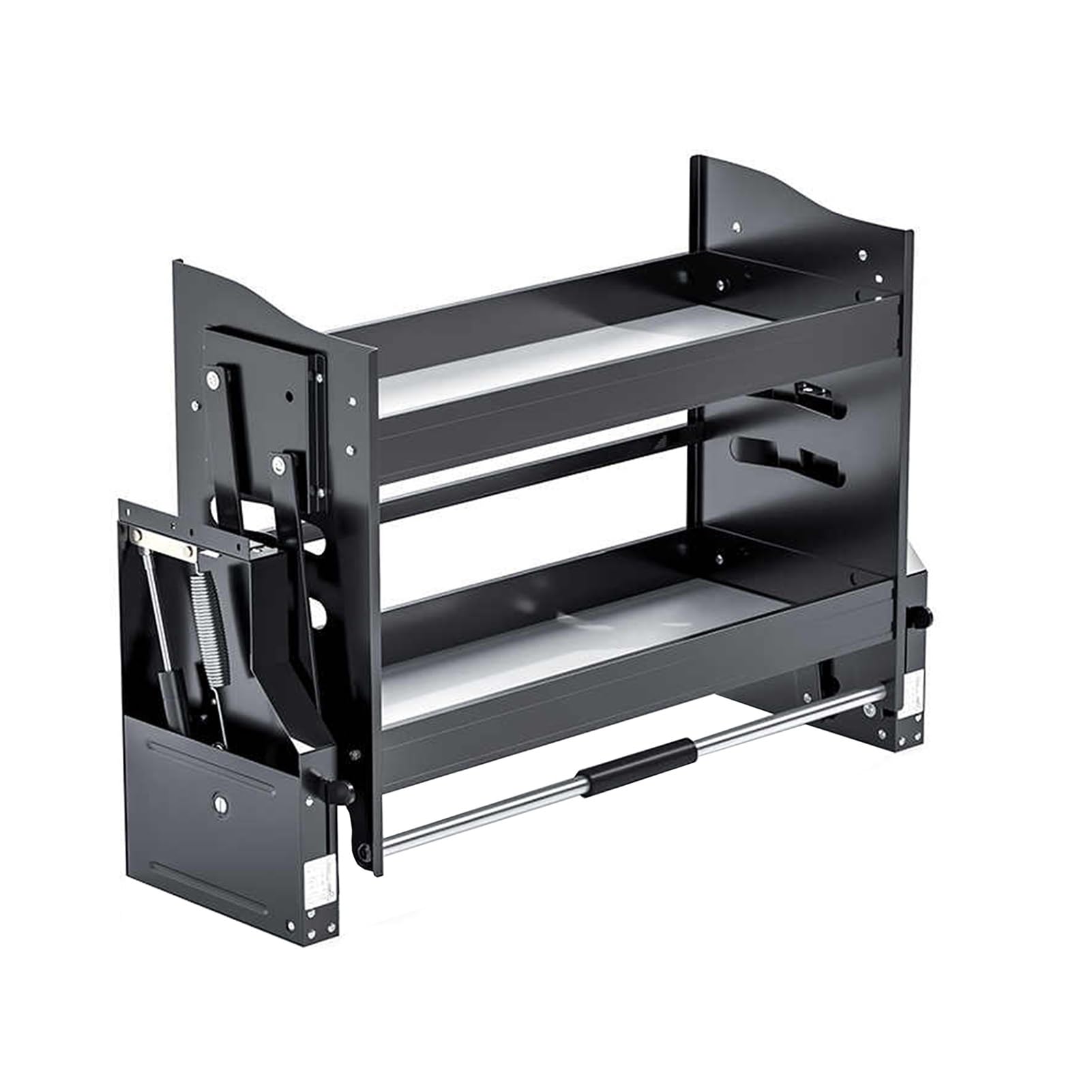 2-poziomowy Organizer Do Szafki Z Wysuwaną Półką, Stojak Oszczędzający Miejsce W Kuchni Podnoszonych Szafek AGD(660x540x280mm)