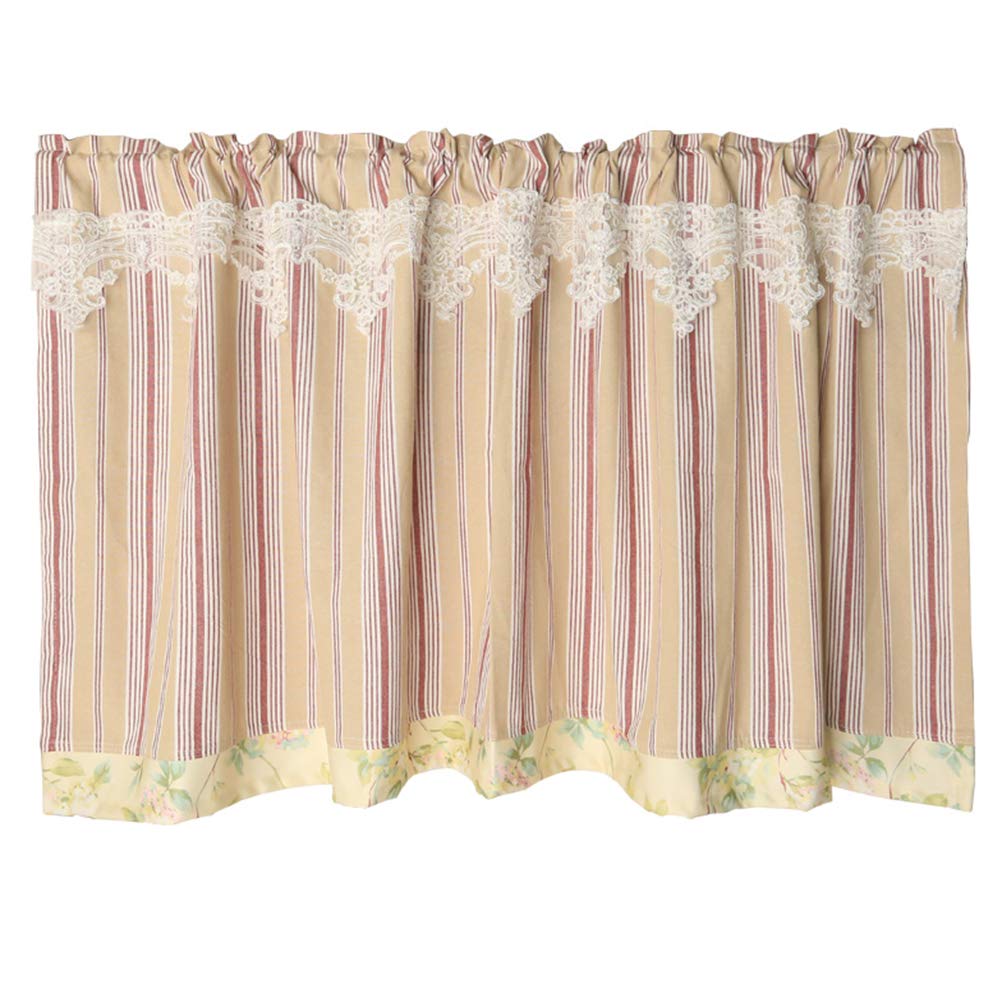 Cortina de café rayado en algodón de 170x80cm para puertas y armarios de cocina