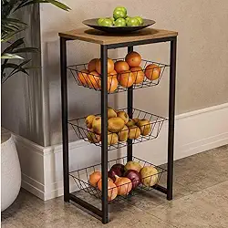 Fruteira de Chão Cozinha Com Suporte Bebedouro D Agua 20 L Microondas Preto Fosco Aço Antiferrugem