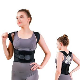 Back Brace for Women and Men,Shoulder Straightener,Back straightener,Adjustable Posture Corrector Suitable for Upper and Lower Back Pain Relief-Scoliosis,Hunchback,Spine Corrector (Size S)